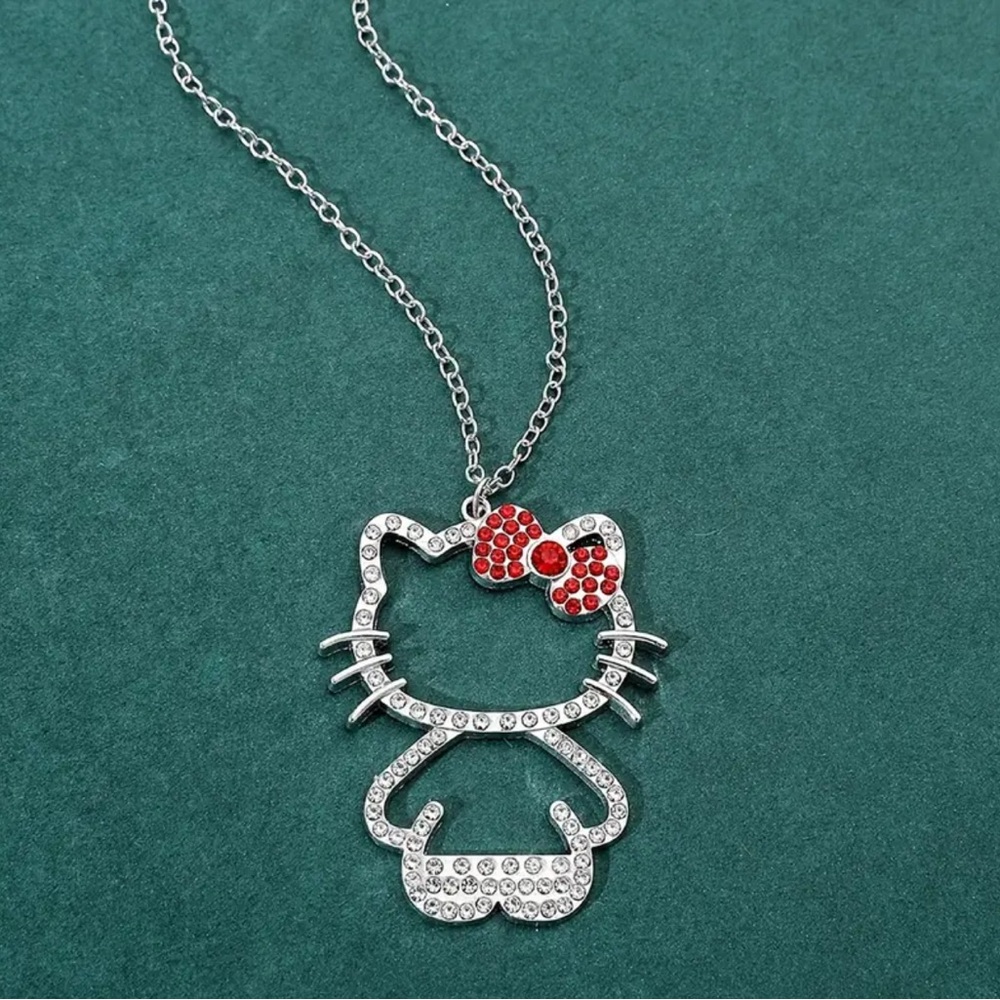 Hello Kitty Silver and Red Charm Necklace - Picture 5 of 6